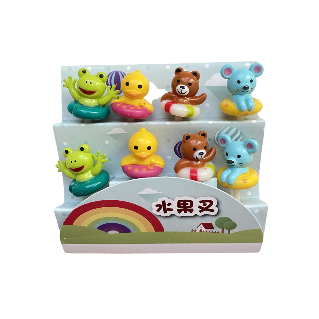 (3D) Floating Animals Food Picks.